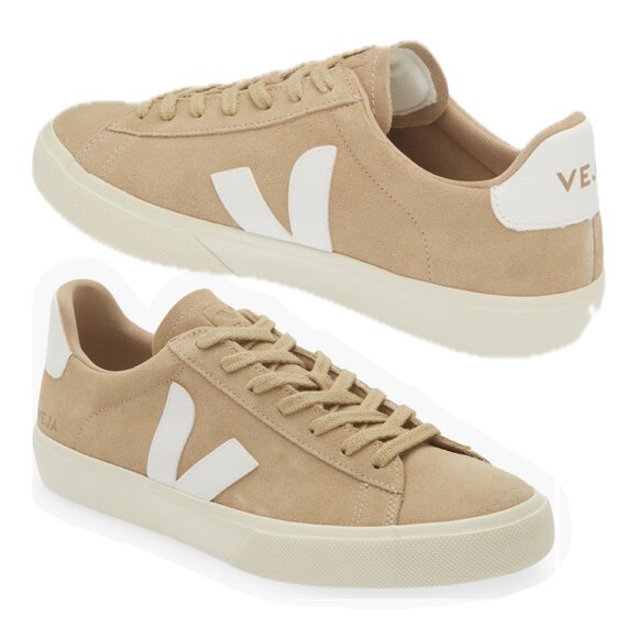 Veja Campo Suede Dune Tan White Size 45 US11.5 - Picture 1 of 8